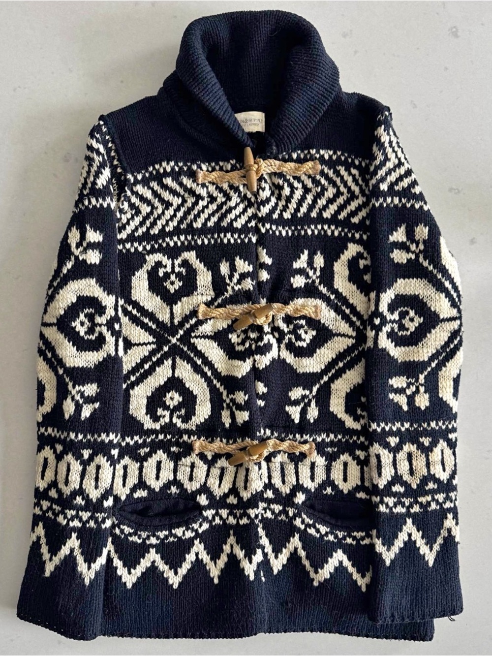 Ralph Lauren Denim & Supply Southwestern Wool Blend Knit Toggle Cardigan - Picture 2 of 7